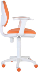 Кресло CH-W356AXSN с подлокотниками, оранжевое, пластик белый, CH-W356AXSN/15