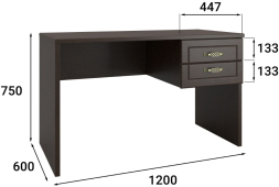 Стол письменный «Монблан» МБ-71К венге