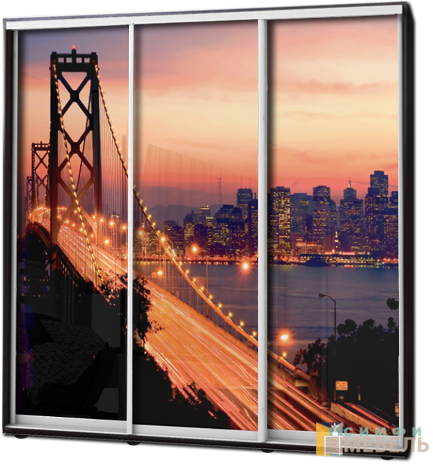 Шкаф купе 3х дв Фотопечать № 78