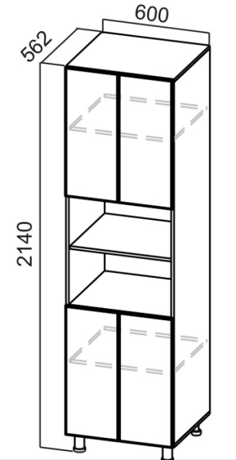 Пенал П600 (1ств.) Модерн Нью