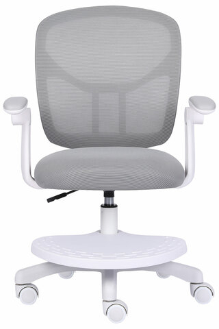 Кресло детское с подставкой для ног BRABIX &quot;Toy MG-205&quot;, сетка/ткань TW, серое, 533153