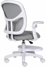 Кресло детское с подставкой для ног BRABIX &quot;Toy MG-205&quot;, сетка/ткань TW, серое, 533153