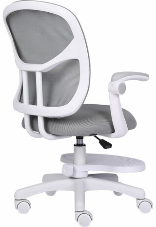 Кресло детское с подставкой для ног BRABIX &quot;Toy MG-205&quot;, сетка/ткань TW, серое, 533153