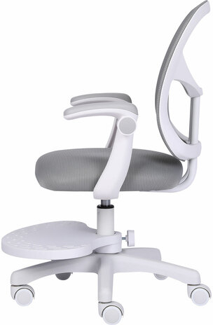 Кресло детское с подставкой для ног BRABIX &quot;Toy MG-205&quot;, сетка/ткань TW, серое, 533153