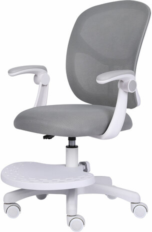 Кресло детское с подставкой для ног BRABIX &quot;Toy MG-205&quot;, сетка/ткань TW, серое, 533153