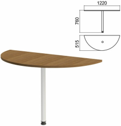 Стол приставной полукруг Арго (вариант 3) опора хром