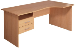 Стол кривол. с тумбой П КМ77 (СМ6П+ТМ11)