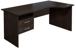 Стол кривол. с тумбой П КМ77 (СМ6П+ТМ11)