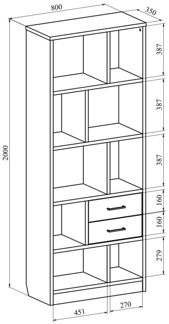 Стеллаж для гостиниц Виктория ВИ-2К