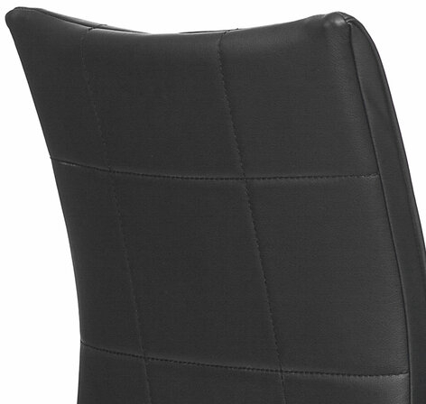 Кресло BRABIX "Stream MG-314", без подлокотников, пятилучие серебристое, экокожа, черное, 532077