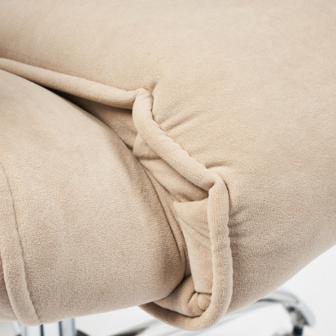 Кресло BERGAMO (хром) флок , бежевый, 7