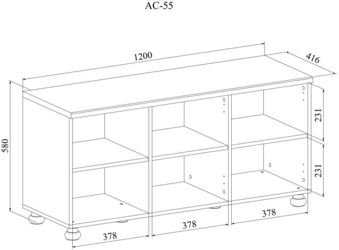 Тумба Ассоль АС-55 белое дерево