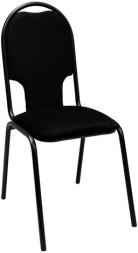 Стул для посетителей РС02М, черный каркас, ткань черная