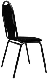 Стул для посетителей РС02М, черный каркас, ткань черная
