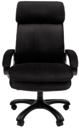 Кресло офисное CHAIRMAN СН 505, НАГРУЗКА до 150 кг, велюр, черное, 7127990