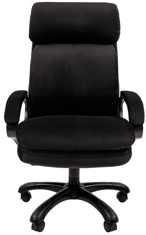 Кресло офисное CHAIRMAN СН 505, НАГРУЗКА до 150 кг, велюр, черное, 7127990