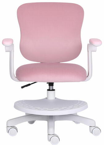 Кресло детское с подставкой для ног BRABIX "Sky MG-206", велюр, розовое, 533154