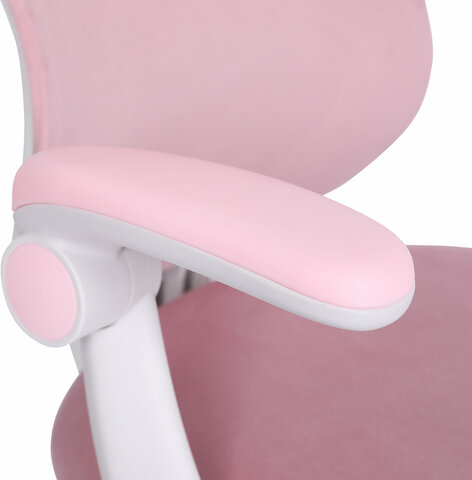 Кресло детское с подставкой для ног BRABIX "Sky MG-206", велюр, розовое, 533154