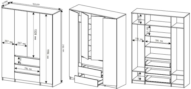 Шкаф МШ 1600.1 Мори