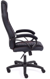 Кресло PILOT кож/зам/ткань, черный/черный перфорированный/коричневый, 36-6/36-6/06/36-36/TW-11