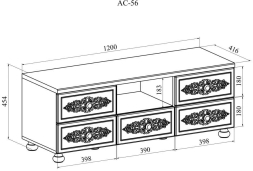 Тумба Ассоль АС-56 белое дерево
