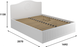 Кровать «Монблан» МБ (605К-607К) белое дерево