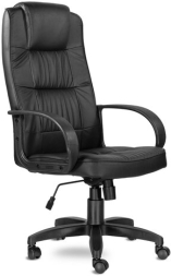 Кресло офисное "Премьер", кожзам, черное