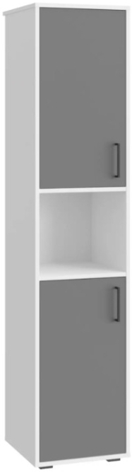 Шкаф-пенал Оскар ОС-02 белый структурный/графит