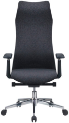 Кресло офисное CHAIRMAN CH 583 SL, хром, 3D подлокотники, синхромеханизм, ткань, темно-серое, 7131358