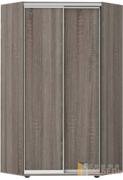 Шкаф-купе угловой Стандарт Комби 1 Ясень шимо темный