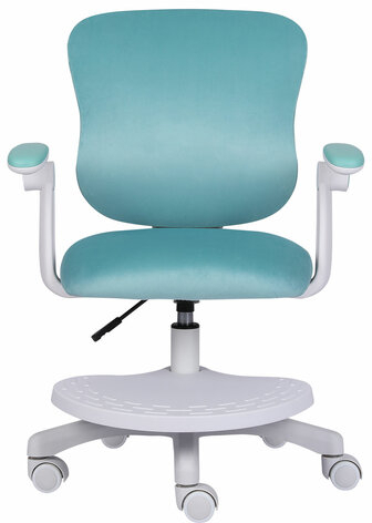 Кресло детское с подставкой для ног BRABIX "Sky MG-206", велюр, голубое, 533155