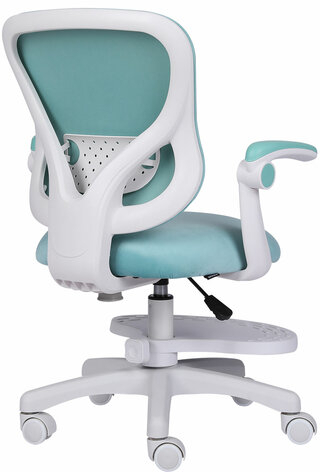 Кресло детское с подставкой для ног BRABIX "Sky MG-206", велюр, голубое, 533155