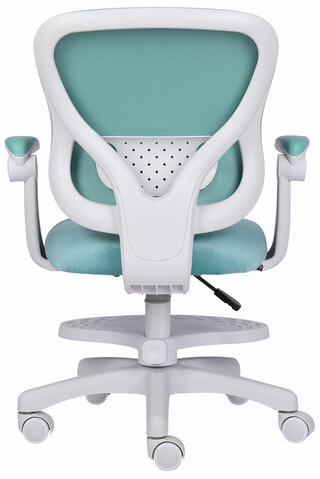 Кресло детское с подставкой для ног BRABIX "Sky MG-206", велюр, голубое, 533155