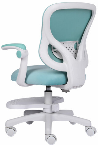 Кресло детское с подставкой для ног BRABIX "Sky MG-206", велюр, голубое, 533155