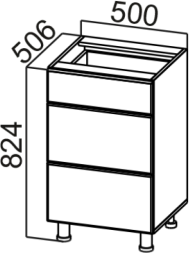 Стол-рабочий 500 (с ящиками) Модус