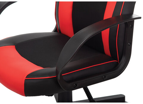 Кресло компьютерное BRABIX "Game GM-017", экокожа/ткань, черное/красное, 532642, GM-017_532642