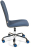 Кресло RIO экошерсть/кож/зам, синий/металлик, 1811-30/36