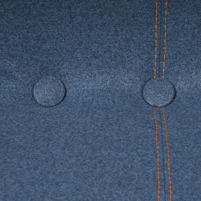 Кресло RIO экошерсть/кож/зам, синий/металлик, 1811-30/36