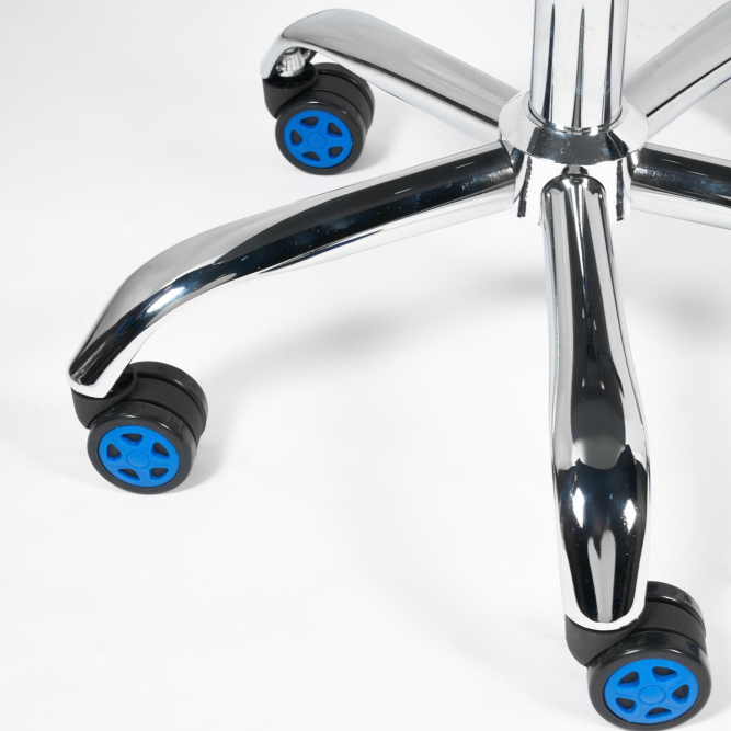 Кресло RIO экошерсть/кож/зам, синий/металлик, 1811-30/36