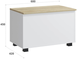 Ящик Скайлайт СЛ-60 блэквуд ячменный/белый