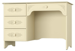 Стол письменный левый Ассоль плюс АС-6 ваниль