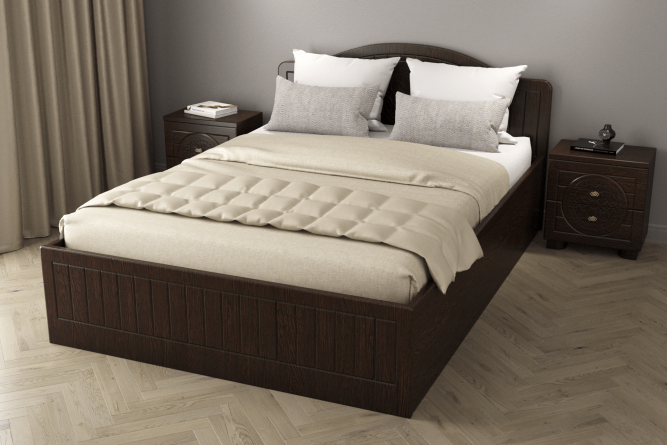 Кровать «Монблан» МБ (605К-606К) орех шоколадный