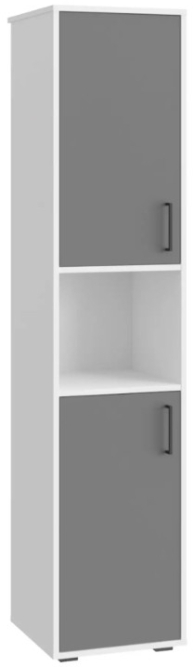 Шкаф-пенал Оскар ОС-02 белый структурный/блэквуд ячменный