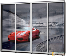 Шкаф купе 4х дв Фотопечать № 2