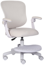 Кресло детское с подставкой для ног BRABIX &quot;Sky MG-206&quot;, велюр, бежевое, 533156