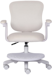 Кресло детское с подставкой для ног BRABIX &quot;Sky MG-206&quot;, велюр, бежевое, 533156