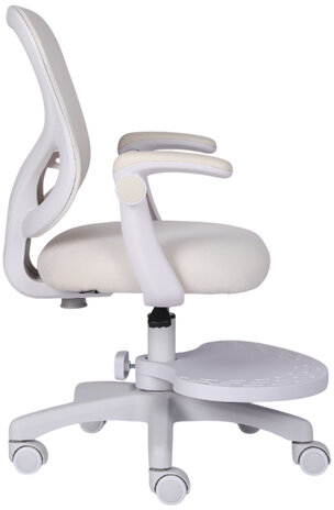 Кресло детское с подставкой для ног BRABIX "Sky MG-206", велюр, бежевое, 533156