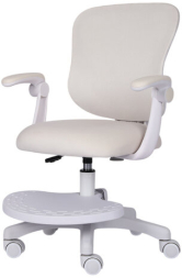 Кресло детское с подставкой для ног BRABIX &quot;Sky MG-206&quot;, велюр, бежевое, 533156