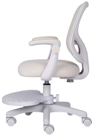 Кресло детское с подставкой для ног BRABIX "Sky MG-206", велюр, бежевое, 533156