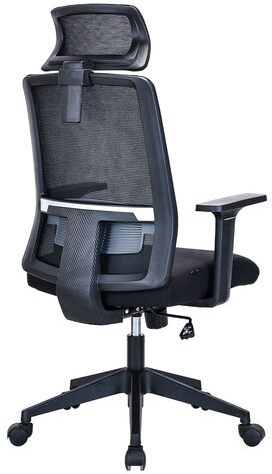 Кресло BRABIX PREMIUM "Agent ER-404", поясничная поддержка, регулируемый подголовник, ткань/сетка, черное, 532970